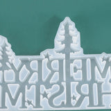 Christmas Letters Ornaments Epoxy Resin Mold Xmas Decorations Silicone Mould