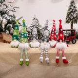 Christmas Gnome Doll Ornaments Snowflake Knitted Hat Faceless Doll