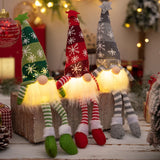 Christmas Gnome Doll Ornaments Snowflake Knitted Hat Faceless Doll