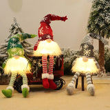 Christmas Gnome Doll Ornaments Snowflake Knitted Hat Faceless Doll