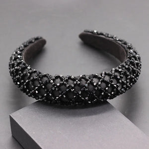 Mesh Crystal Geometric Headband Baroque Women Beads Hair Accessory