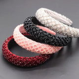 Mesh Crystal Geometric Headband Baroque Women Beads Hair Accessory