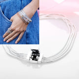 Safety Chain Clip Charm Bead for Reflection Mesh Bracelet