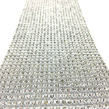 Silver Rhinestone Mesh Trim Diamond Ribbon for DIY Wedding Jewelry