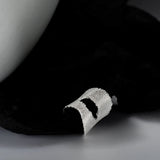 925 Silver Mesh Hollow Ear Clip No Piercing Matte Design Women's Jewelry