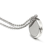 Titanium Steel Aromatherapy Necklace with No Smoking Pattern