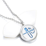 Titanium Steel Aromatherapy Necklace with No Smoking Pattern