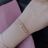 Messica925 Silver Diamond Bracelet