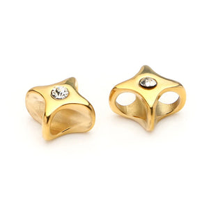 10pcs/Lot 5mm Stainless Steel Square Slider Beads