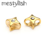 10pcs/Lot 5mm Stainless Steel Square Slider Beads