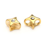 10pcs/Lot 5mm Stainless Steel Square Slider Beads