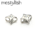 10pcs/Lot 5mm Stainless Steel Square Slider Beads