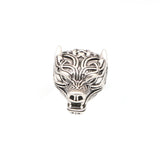 European American Bronze Wolf Head Carved Jewelry Fit Men's Bracelet