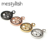 High Peace & OM Charms Micro Pave Zircon Pendant for DIY Bracelet Jewelry