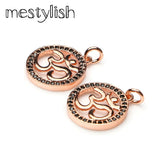 High Peace & OM Charms Micro Pave Zircon Pendant for DIY Bracelet Jewelry