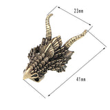 Mythology Bronze Dragon Head Spacer Bead for DIY Jewelry