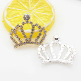 Metal 10pcs Crown Rhinestone for DIY Clothing Hairpin Wedding