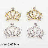 Metal 10pcs Crown Rhinestone for DIY Clothing Hairpin Wedding