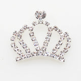 Metal 10pcs Crown Rhinestone for DIY Clothing Hairpin Wedding
