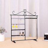 Metal 4 Tiers Earring Hanging Holder Jewelry Organizer Tower Stand