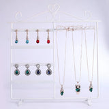 Metal 4 Tiers Earring Hanging Holder Jewelry Organizer Tower Stand