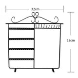 Metal 4 Tiers Earring Hanging Holder Jewelry Organizer Tower Stand