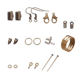 Metal Accessories Sets Jewelry Findings Tools Crimp Beads Lobster Clasps