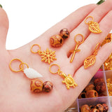 Metal African Hair Rings Beads Cuffs Tubes Charms Dreadlock Hair Braiding Kit