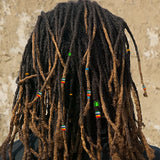 Metal African Hair Rings Beads Cuffs Tubes Charms Dreadlock Hair Braiding Kit