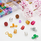 Metal African Hair Rings Beads Cuffs Tubes Charms Dreadlock Hair Braiding Kit