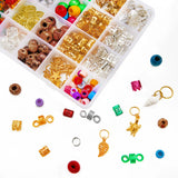 Metal African Hair Rings Beads Cuffs Tubes Charms Dreadlock Hair Braiding Kit
