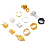 Metal African Hair Rings Pendants Beads Cuffs Tubes Charms Dreadlock