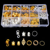 Metal African Hair Rings Pendants Beads Cuffs Tubes Charms Dreadlock