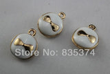 Enamel Round Pendant Jewelry Connection Alloy