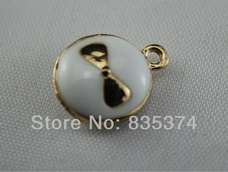 Enamel Round Pendant Jewelry Connection Alloy