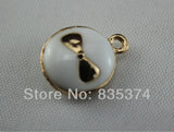 Enamel Round Pendant Jewelry Connection Alloy