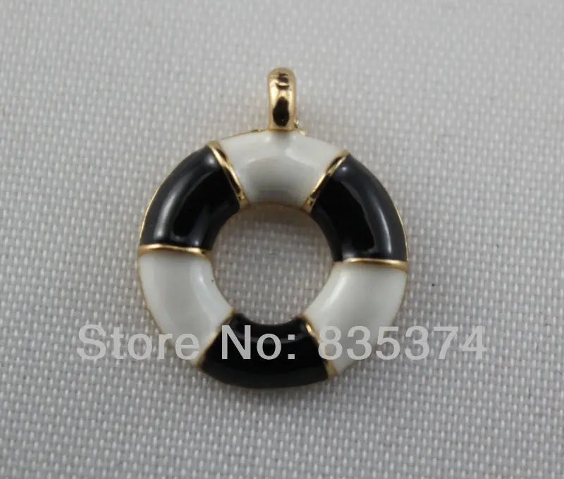 Enamel swim ring Pendant Jewelry Findings for DIY Jewelry