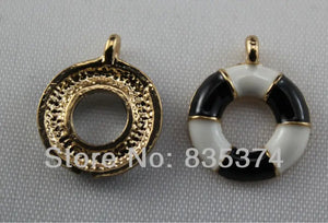 Enamel swim ring Pendant Jewelry Findings for DIY Jewelry