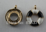 Enamel swim ring Pendant Jewelry Findings for DIY Jewelry