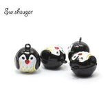 Metal Owl Jingle Bell Charm Necklace Pendant Jewelry Craft