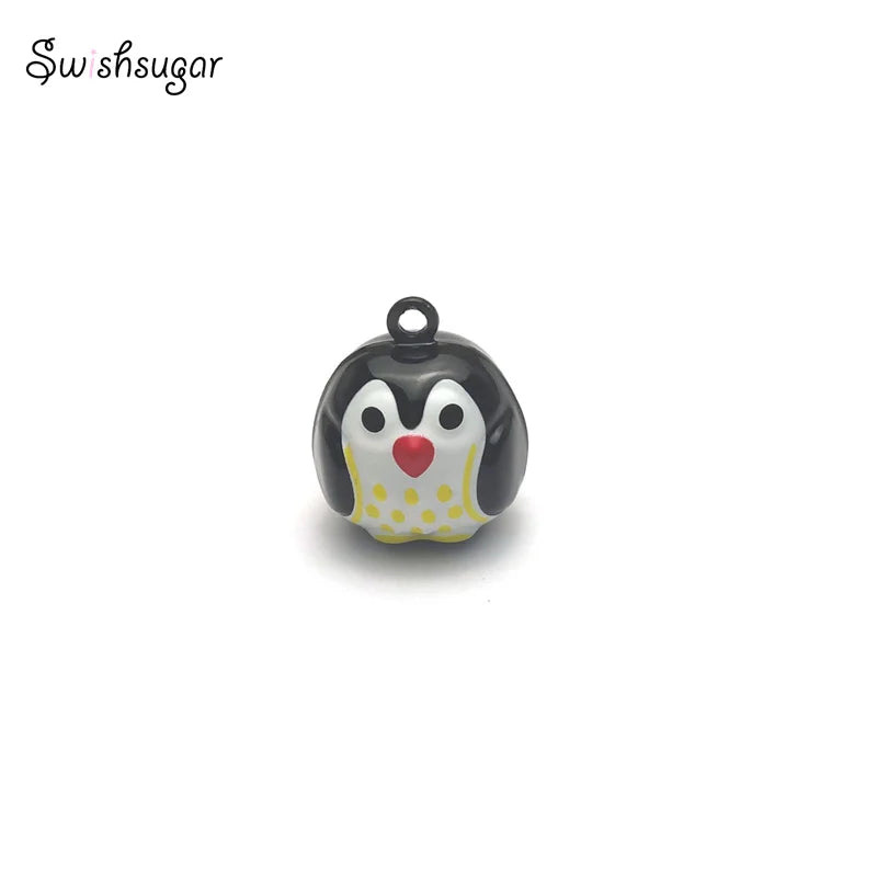 Metal Owl Jingle Bell Charm Necklace Pendant Jewelry Craft