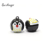 Metal Owl Jingle Bell Charm Necklace Pendant Jewelry Craft