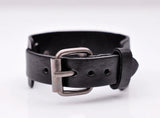 Studded Punk Hexagram Leather Bracelet Cuff Bangle