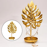 Metal Leaf Shape Jewelry Organizer Display Rack for Ornaments