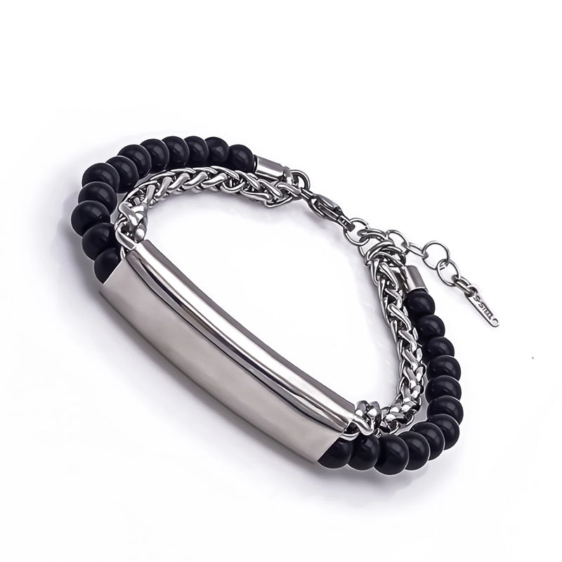 Metal Beads Charm Leather Bracelets for Women Chain Hand Woven Wrap