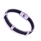 Metal Beads Charm Leather Bracelets for Women Chain Hand Woven Wrap