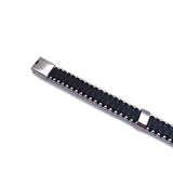 Metal Beads Charm Leather Bracelets for Women Chain Hand Woven Wrap