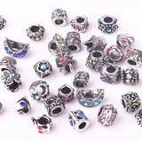 Metal Beads Rhinestone Charms for Jewelry Making 50 pcs