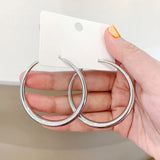 Metal Circle Ear Clips Exaggeration Earrings ER1012