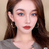 Metal Circle Ear Clips Exaggeration Earrings ER1012